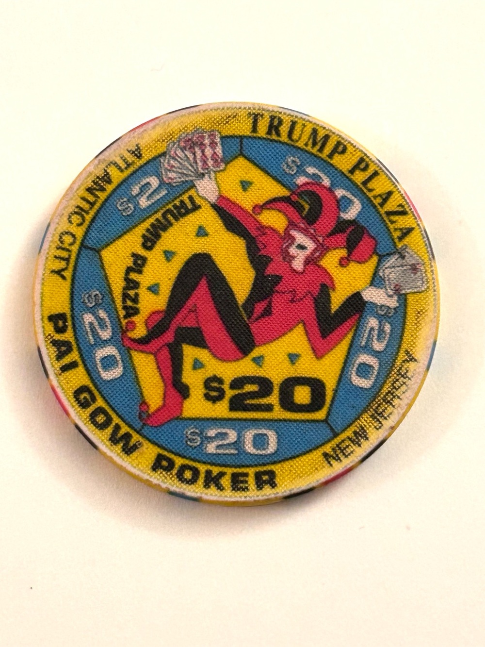 Trump Plaza Atlantic City $20 Pai Gow Poker Jester Casino Chip